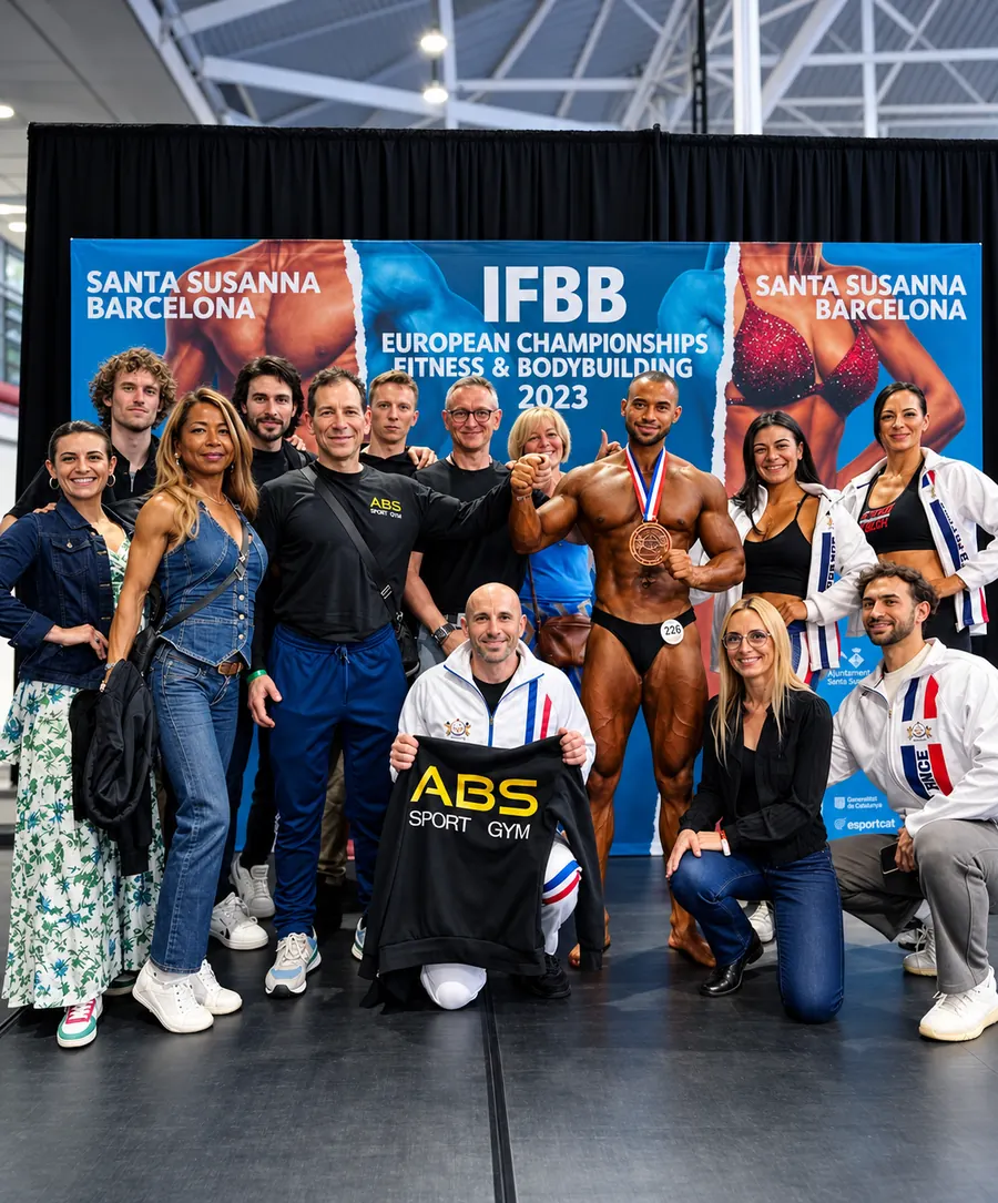 L’équipe ABS Sport Gym aux championnats d’Europe IFBB Fitness & Bodybuilding 2023 à Santa Susanna, près de Barcelone